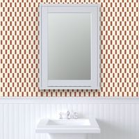 Holiday Block Geometric Checker in Sienna Brown on Ivory
