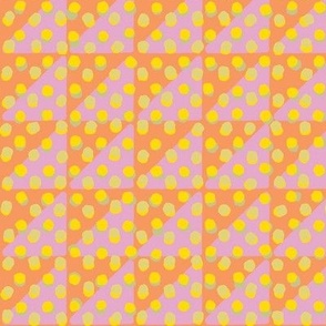 Vibrant Polka Dot Camo in Pink, Yellow, and Orange
