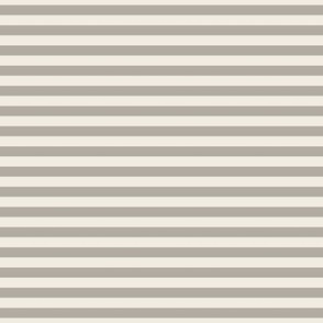 small scale // 2 color stripes - cloudy silver_ creamy white - simple horizontal // quarter inch stripe