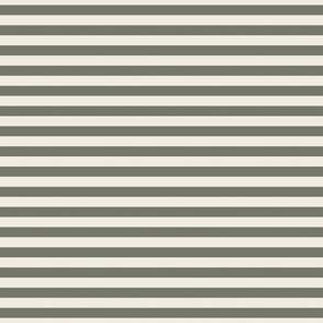small scale // 2 color stripes - creamy white_ limed ash green - simple horizontal // quarter inch stripe