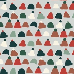 Cozy Holiday Hats and Beanies for Winter in Holiday and Christmas Reds and Greens