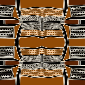 Tribal Shields - Design 15663174 - Black Rust Ivory