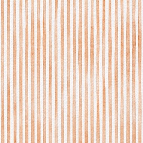 watercolor orange stripe - carrot color - botanical orange stripe wallpaper