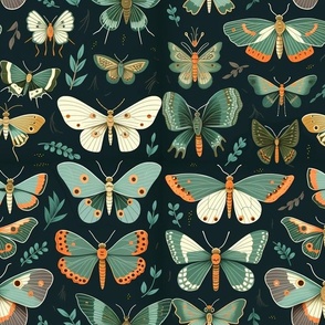 Moths On The Table Linens