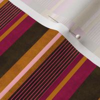 Staggered Stripe - Pink & Orange (Medium Scale)