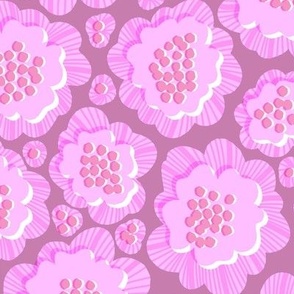Riperton - Purple flowers in repeat pattern