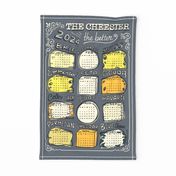 2024 Calendar - The Cheesier the better  (charcoal) - cheese, food, 2024