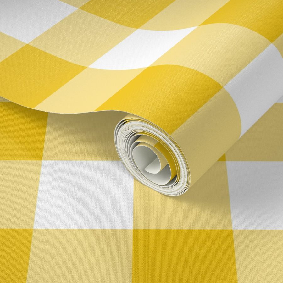 Classic Gingham - Yellow, Golden Saffron - Large