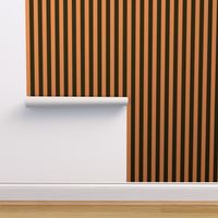 Classic Vertical Stripes - Black and Peach - Small