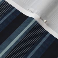 Staggered Stripe - Indigo, Blue, Navy,  (Medium Scale)