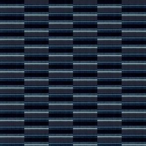 Staggered Stripe - Indigo Blue (small scale)