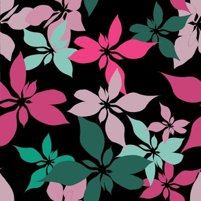 Pink and Green Poinsettia