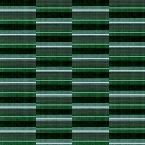 Staggered Stripe - Green & Blue