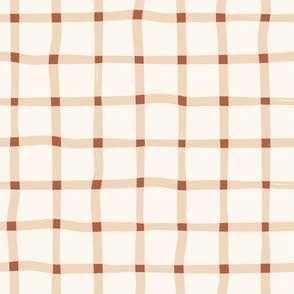 Warm Neutrals Cabin Gingham Simple Geometric