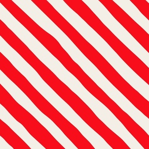 Candy Cane Stripes - Large - Red White