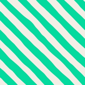 Candy Cane Stripes - Large - Green White