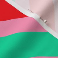 Candy Cane Stripes - Large - Pink Green Red