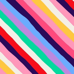 Candy Cane Stripes - Large - Rainbow