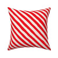 Candy Cane Stripes - Medium - Red White