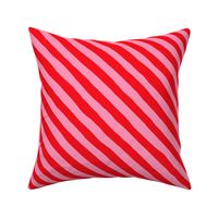 Candy Cane Stripes - Medium - Pink Red