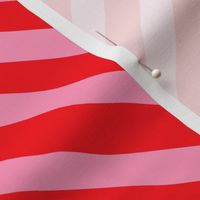 Candy Cane Stripes - Medium - Pink Red