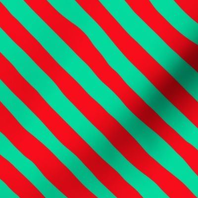 Candy Cane Stripes - Medium - Green Red