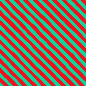 Candy Cane Stripes - Medium - Green Red