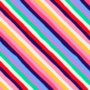 Candy Cane Stripes - Medium - Rainbow