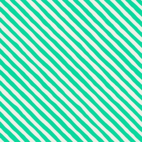 Candy Cane Stripes - Small - Green White