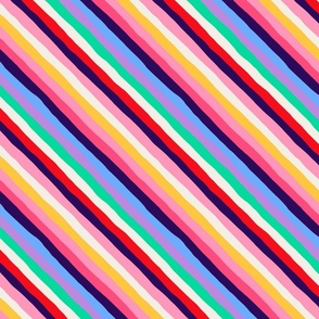 Candy Cane Stripes - Small - Rainbow