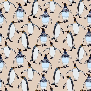 penguins in sweater