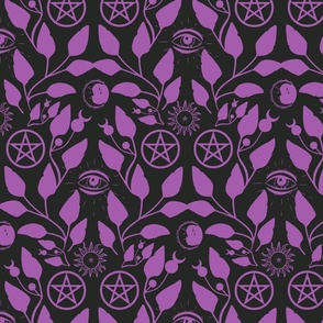 Whimsy Gothic Purple Black- L