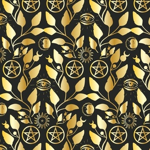 Whimsy Gothic Gold Black- L