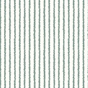 pinstripe dusty green stripes on white