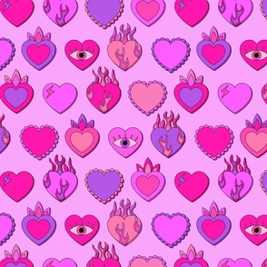 SIMPLE MEXICAN HEARTS-LILAC