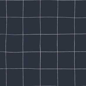 Hand-drawn Medium Grid in Eclipse Blue