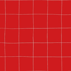 Hand-drawn Medium Grid in Red