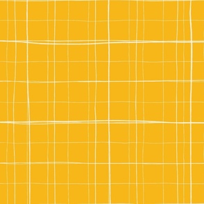 Hand-drawn Grid Plaid in Yellow