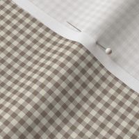 Khaki- Gingham- ssss Micro- 1 16 Inch- Buffalo Plaid- Vichy Check- Neutral Checked- Linen Texture- Fall- Autumn-Thanksgiving- Cozy Cottage- Cottagecore- Earthy Tones