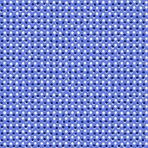 Bold White Polka Dot Circles on Blue Women's Apparel Design