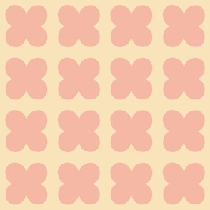 Vintage four-leaf clovers - Pink and Cream