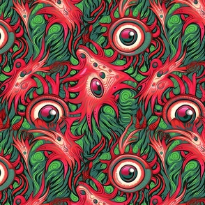 Ghoulish Glance - Red/Green