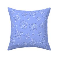 Snowflakes (Mid Size) - Blue snow flakes winter fabric repeat pattern
