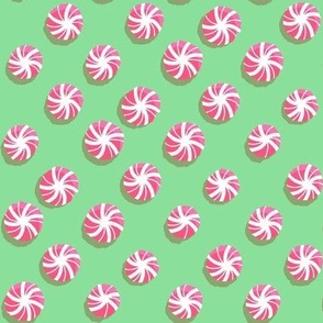 Holiday Mints - Bright pink and green Christmas mints 