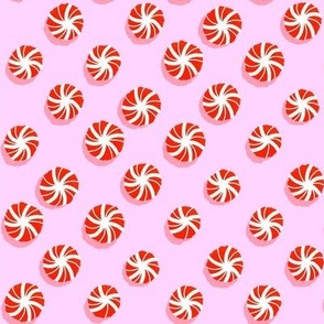 Holiday Mints - Sweet Christmas treats in red and pink candy pattern