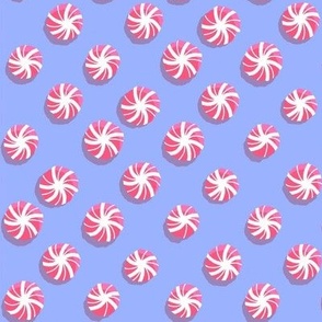 Holiday Mints - Holiday sweet treats in pink and blue repeat pattern