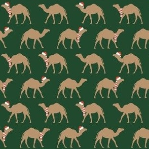 (small scale) Christmas Camels - dark green - LAD23