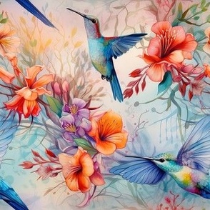 Hummingbirds Peachy blue