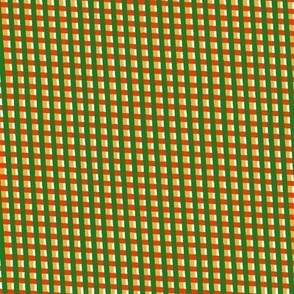 Diagonal Grid - Christmas fashion or decor repeat pattern in red, green, and gold