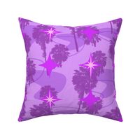 Mid-Century Modern Palms - Purple Paradise